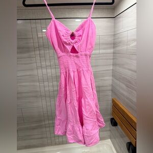Pink Sleeveless Summer Dress
